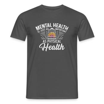 La santé mentale est importante Addiction Counse - T-shirt homme - charbon - Devant - AI Model Male 178 light (178cm)