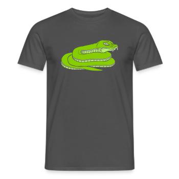 Design dangerous evil snake - Men's T-Shirt - charcoal grey - Front - AI Model Male 178 light (178cm)