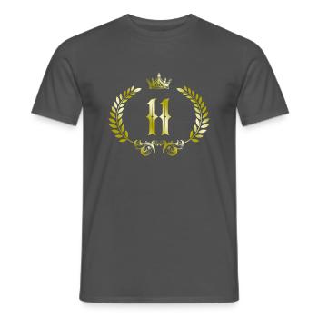 11 Couronne numérique - T-shirt homme - charbon - Devant - AI Model Male 178 light (178cm)