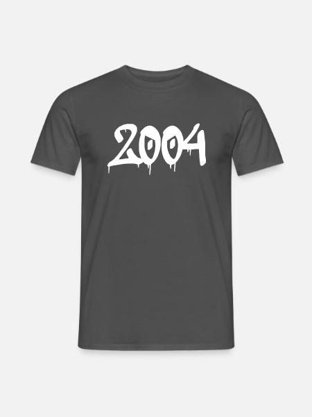 Rap Graffiti Design für Fans 2004 Jahr 20s - Männer T-Shirt - Anthrazit