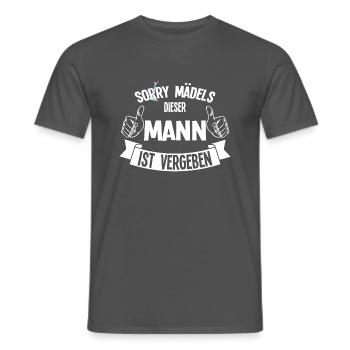 Bräutigam JGA Braut Geschenk - Männer T-Shirt - Anthrazit - Vorne - AI Model Male 178 light (178cm)