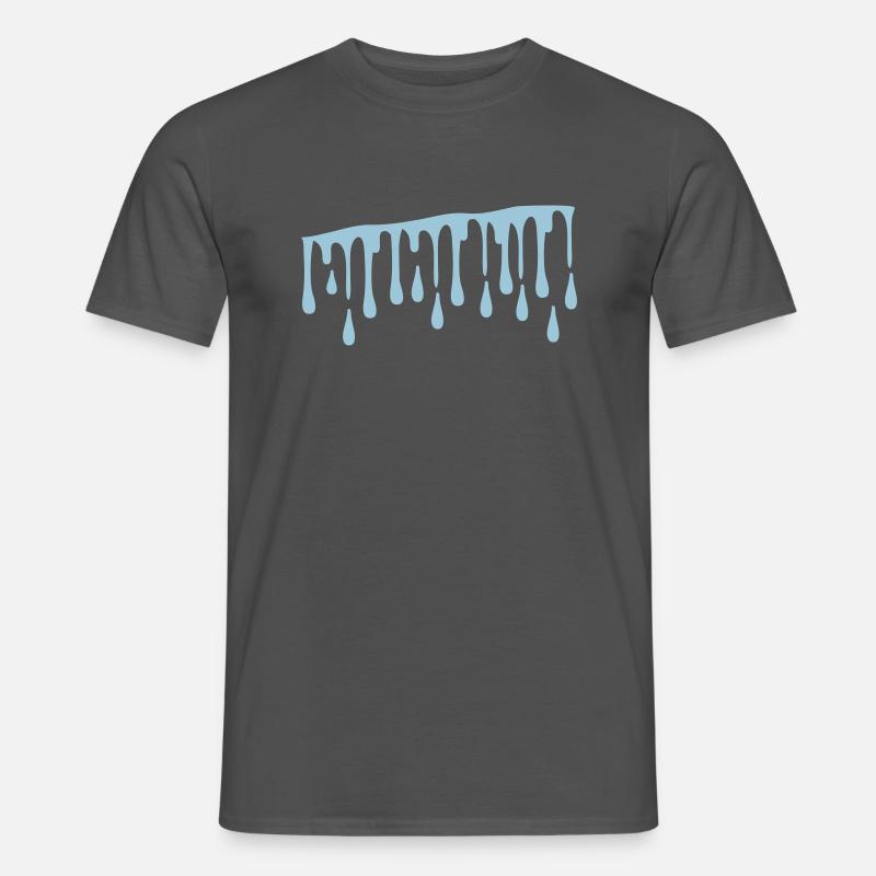 water drops pattern cc1 - Men's T-shirt - charcoal grey