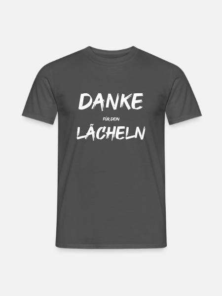 Danke für dein Lächeln - Männer T-Shirt - Anthrazit