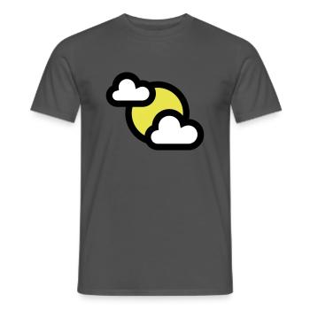 Icône météo ou icône partiellement couverte - T-shirt homme - charbon - Devant - AI Model Male 178 light (178cm)