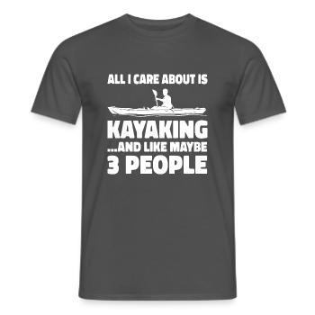 All I Care About Is Kayaking And Like Maybe 3 Peop - Männer T-Shirt - Anthrazit - Vorne - AI Model Male 178 light (178cm)