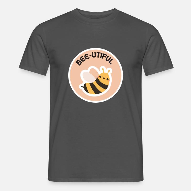 Bee-utiful - Männer T-Shirt - Anthrazit