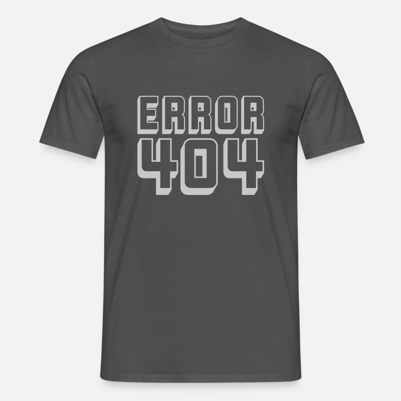 Computer Connection Error 404 - Men's T-Shirt - charcoal grey