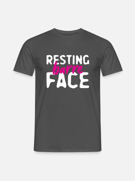 Resting Barre Face - Männer T-Shirt - Anthrazit