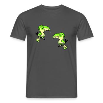 Perroquet 2 - T-shirt homme - charbon - Devant - AI Model Male 178 light (178cm)