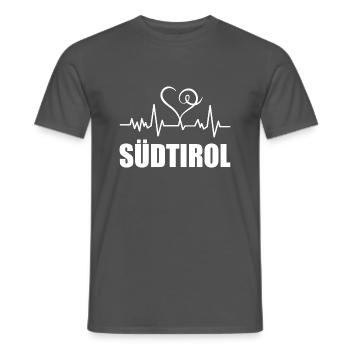Heartbeat Südtirol - Männer T-Shirt - Anthrazit - Vorne - AI Model Male 178 light (178cm)