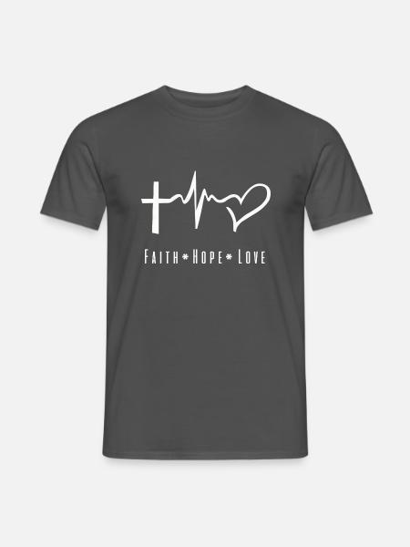 faith hope love - Männer T-Shirt - Anthrazit