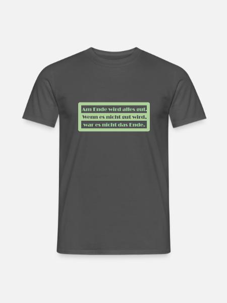 Alles wird gut - Männer T-Shirt - Anthrazit