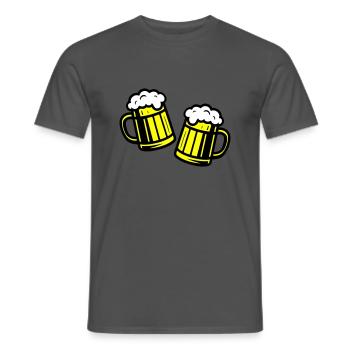 Bierglas Prost Symbol Bier - Männer T-Shirt - Anthrazit - Vorne - AI Model Male 178 light (178cm)