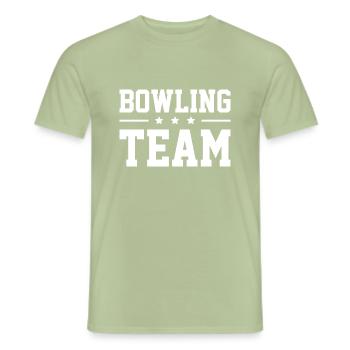 Bowling Team - Men's T-Shirt - sage - Front - AI Model Male 178 light (178cm)