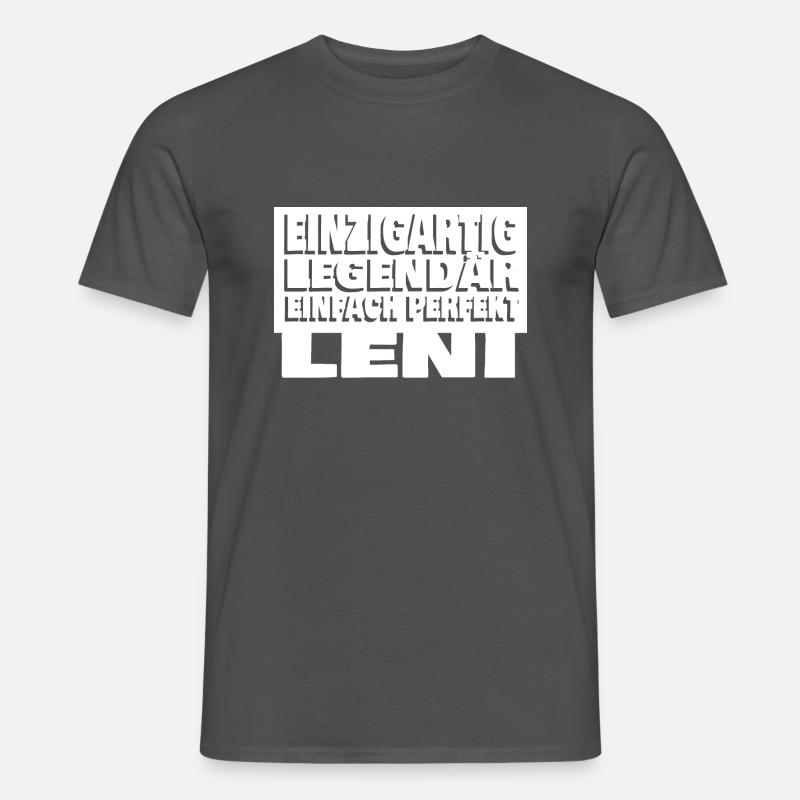 Leni - Männer T-Shirt - Anthrazit