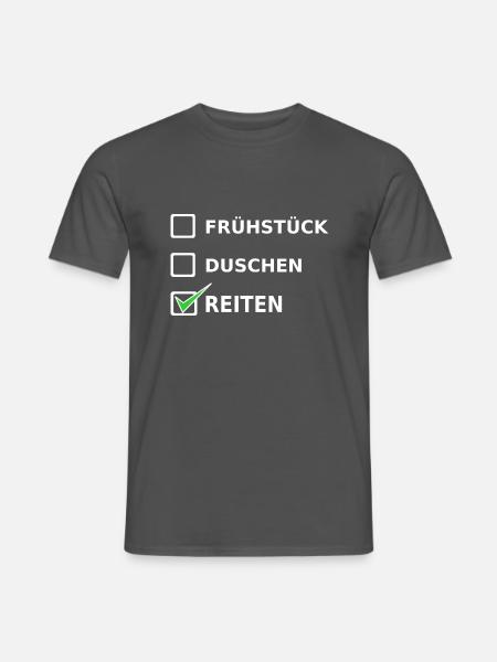 Reiten - Männer T-Shirt - Anthrazit