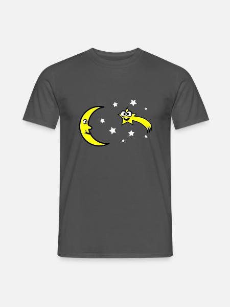 Moon and stars - Men's T-Shirt - charcoal grey