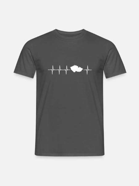Ich mag die Tschechische Republik (Tschechische Republik Herzschlag) - Männer T-Shirt - Anthrazit