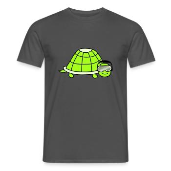 Süße Schildkröte Niedliches DJ Party Musik Tier - Männer T-Shirt - Anthrazit - Vorne - AI Model Male 178 light (178cm)