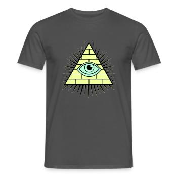 Illuminati Pyramide - Männer T-Shirt - Anthrazit - Vorne - AI Model Male 178 light (178cm)