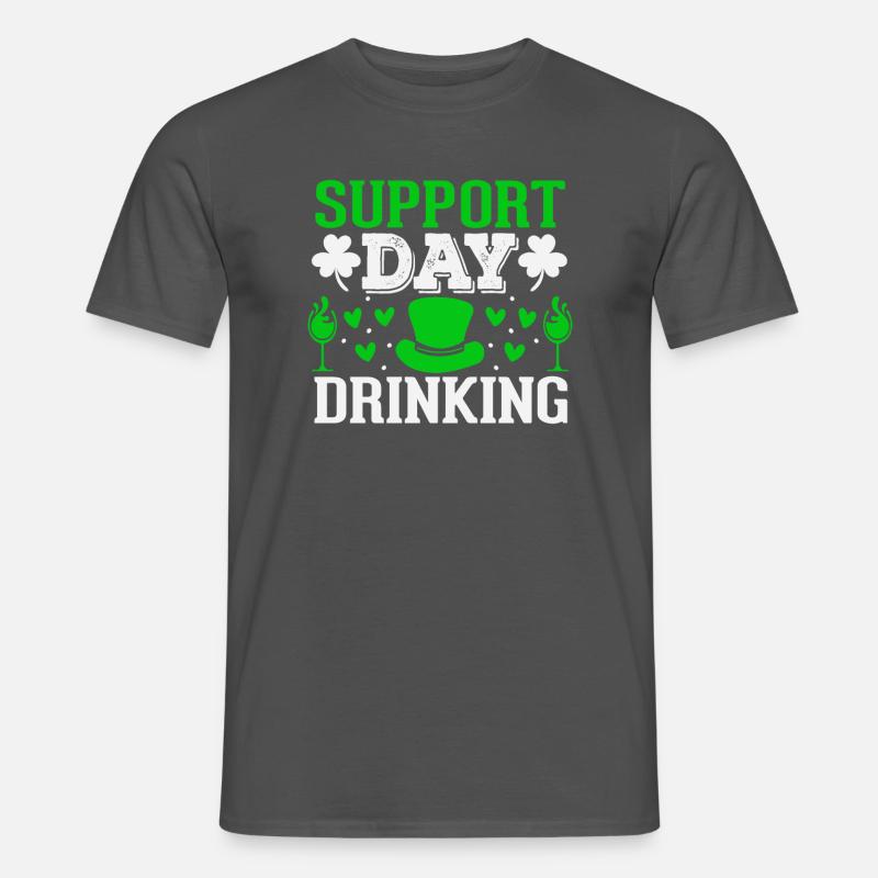Support day drinking - Men’s T-shirt - charcoal grey