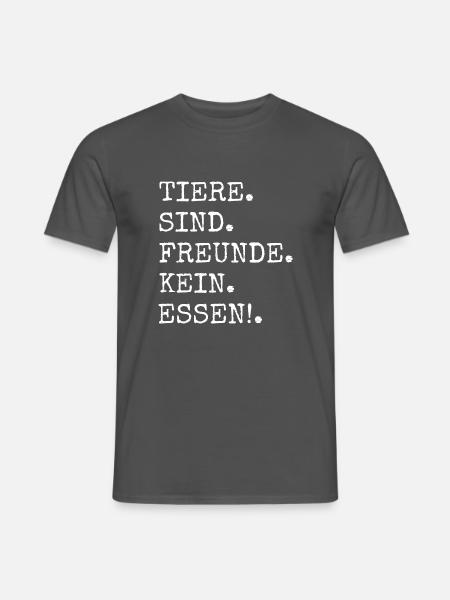 vegan witzig cool gesundes essen veganer geschenk - Männer T-Shirt - Anthrazit