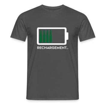 Rechargement - Armes - Tir et Tireur Sportif - T-shirt homme - charbon - Devant - AI Model Male 178 light (178cm)