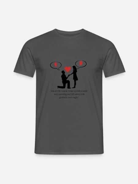 couple clothes - Männer T-Shirt - Anthrazit