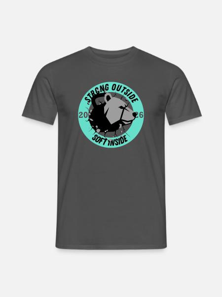Strong Outside, Soft inside Break Through - Männer T-Shirt - Anthrazit