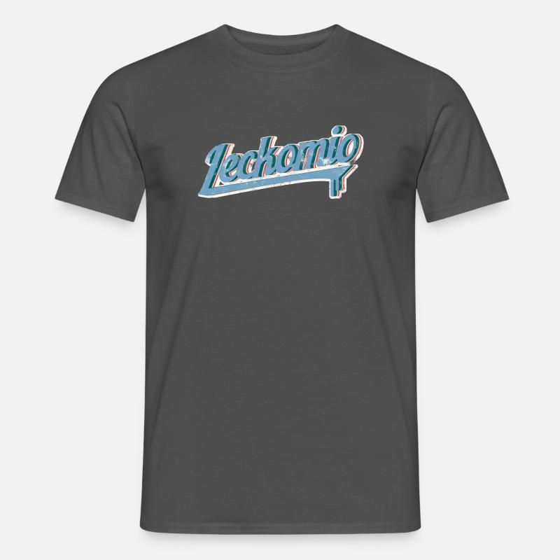 Leckomio - Lustiger Spruch - Eiscreme - Frech - Männer T-Shirt - Anthrazit