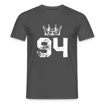 94 Couronne numérique - T-shirt homme - charbon - Devant - AI Model Male 178 light (178cm)