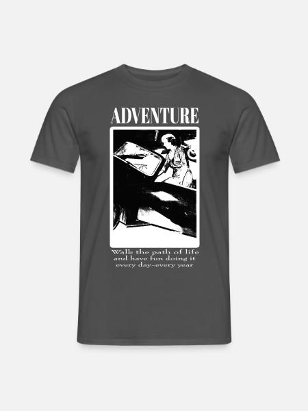 Abenteuer und Freiheit - schöne Frau - Männer T-Shirt - Anthrazit