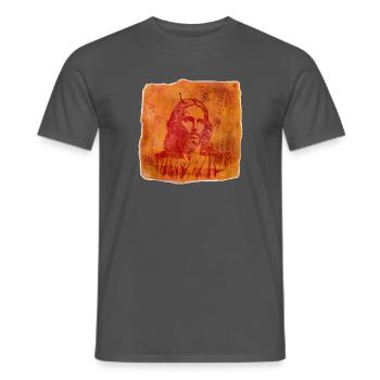 Jésus extraterrestre - T-shirt homme - charbon - Devant - AI Model Male 178 light (178cm)