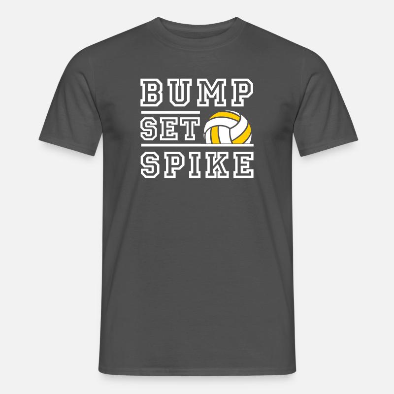 Bump Set Spike - Farbwechsel möglich - Männer T-Shirt - Anthrazit