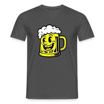 Bier Lustig Comic - Männer T-Shirt - Anthrazit - Vorne - AI Model Male 178 light (178cm)