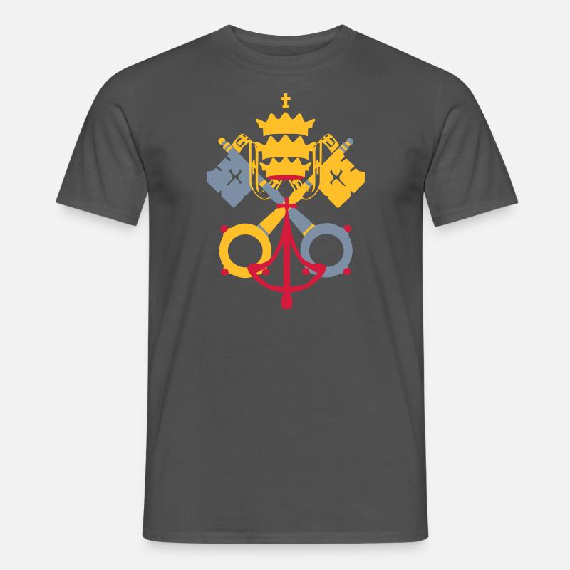 drapeau_vatican2 - Männer T-Shirt - Anthrazit