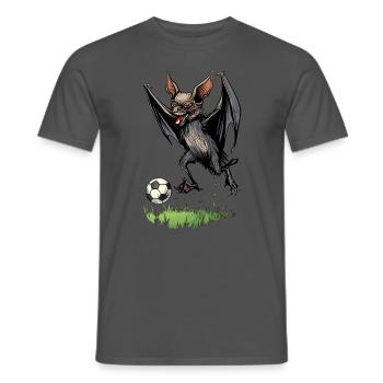 Fledermaus Bat Fußball Soccer Ball - Männer T-Shirt - Anthrazit - Vorne - AI Model Male 178 light (178cm)