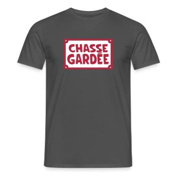 panneau chasse gardee rue humour 2002 - T-shirt homme - charbon - Devant - AI Model Male 178 light (178cm)