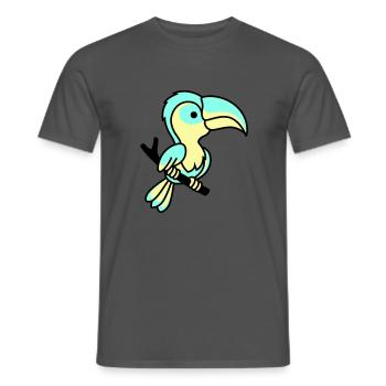 parrot - Men's T-Shirt - charcoal grey - Front - AI Model Male 178 light (178cm)