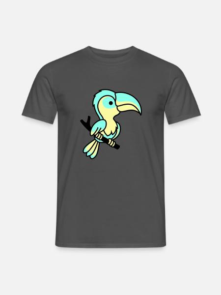 parrot - Men's T-Shirt - charcoal grey