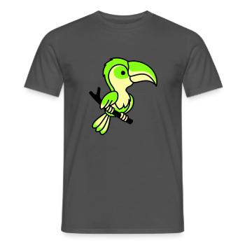 papagei - Männer T-Shirt - Anthrazit - Vorne - AI Model Male 178 light (178cm)