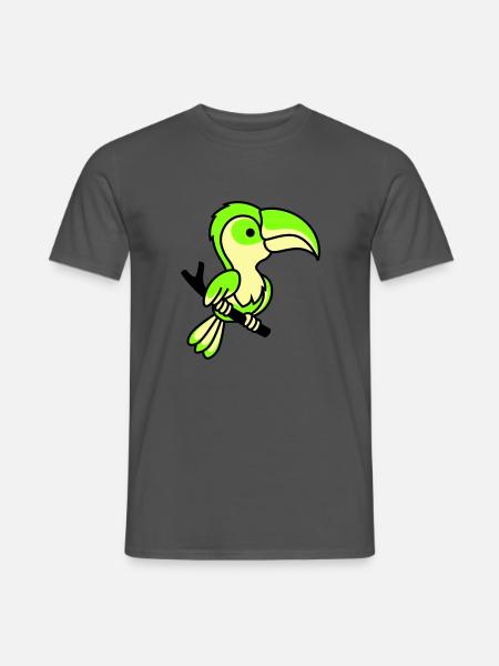 parrot - Men's T-Shirt - charcoal grey