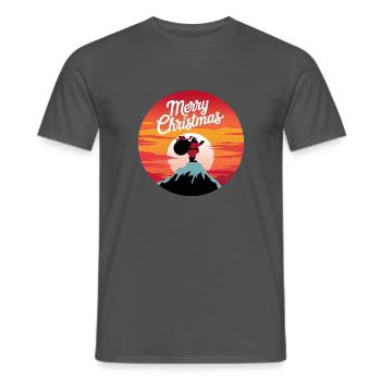 Weihnachtsmann auf dem Berg Merry Christmas - Männer T-Shirt - Anthrazit - Vorne - AI Model Male 178 light (178cm)