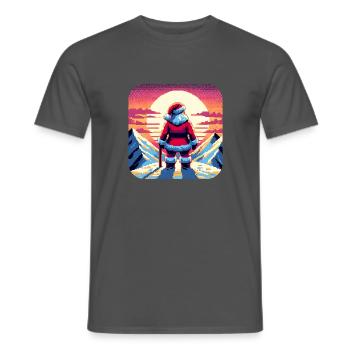 Père Noël sur la montagne - T-shirt homme - charbon - Devant - AI Model Male 178 light (178cm)