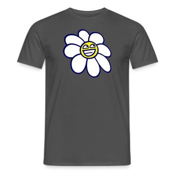 Marguerite Spring Summer Cute Funny Face - Men's T-Shirt - charcoal grey - Front - AI Model Male 178 light (178cm)