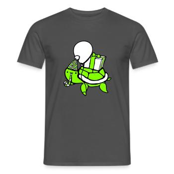 Water Turtle Birthday Party Balloon Hat - Men's T-Shirt - charcoal grey - Front - AI Model Male 178 light (178cm)