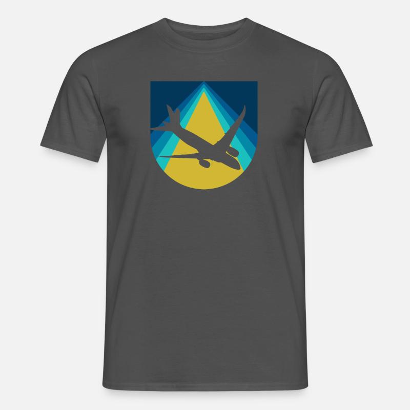 Flugzeug Pilot Luftfahrt - Männer T-Shirt - Anthrazit