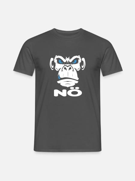 Nope Nö Nein Affe Monkey Jetzt nicht Hau Ab Weg - Männer T-Shirt - Anthrazit