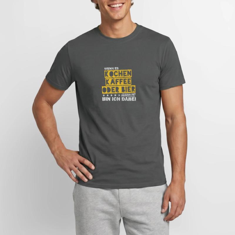 Kochen Kaffee oder Bier Junggesellenabschied Männer T-Shirt