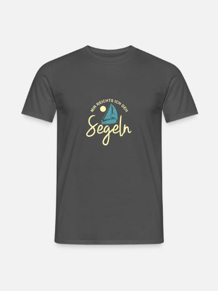 Segeln - mit dem Boot aufs Meer raus Urlaubs Shirt - Männer T-Shirt - Anthrazit